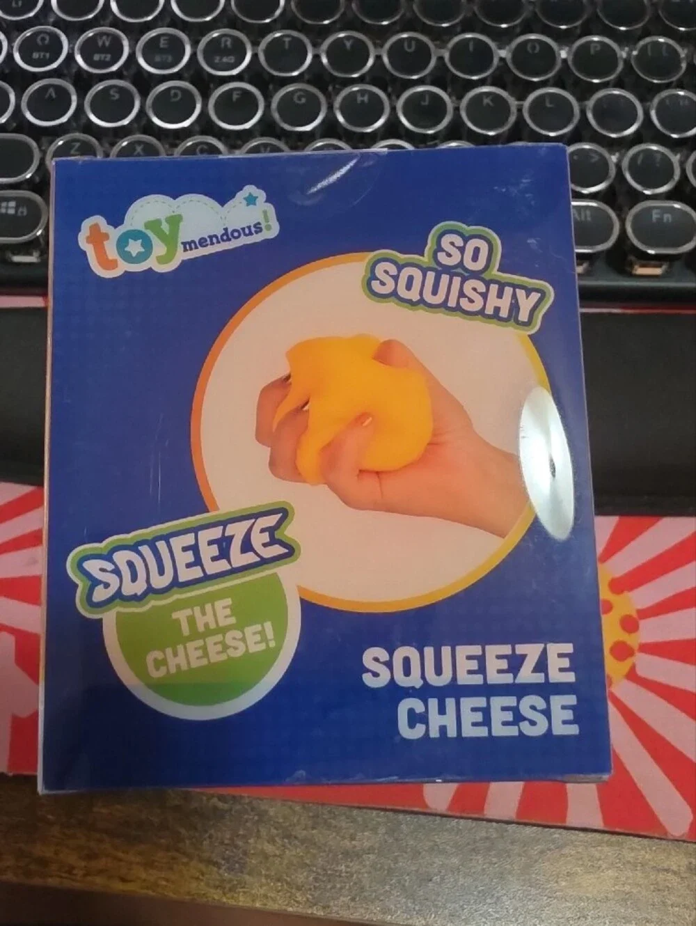 Squeeze Cheese Squishy Toy - Bright Yellow